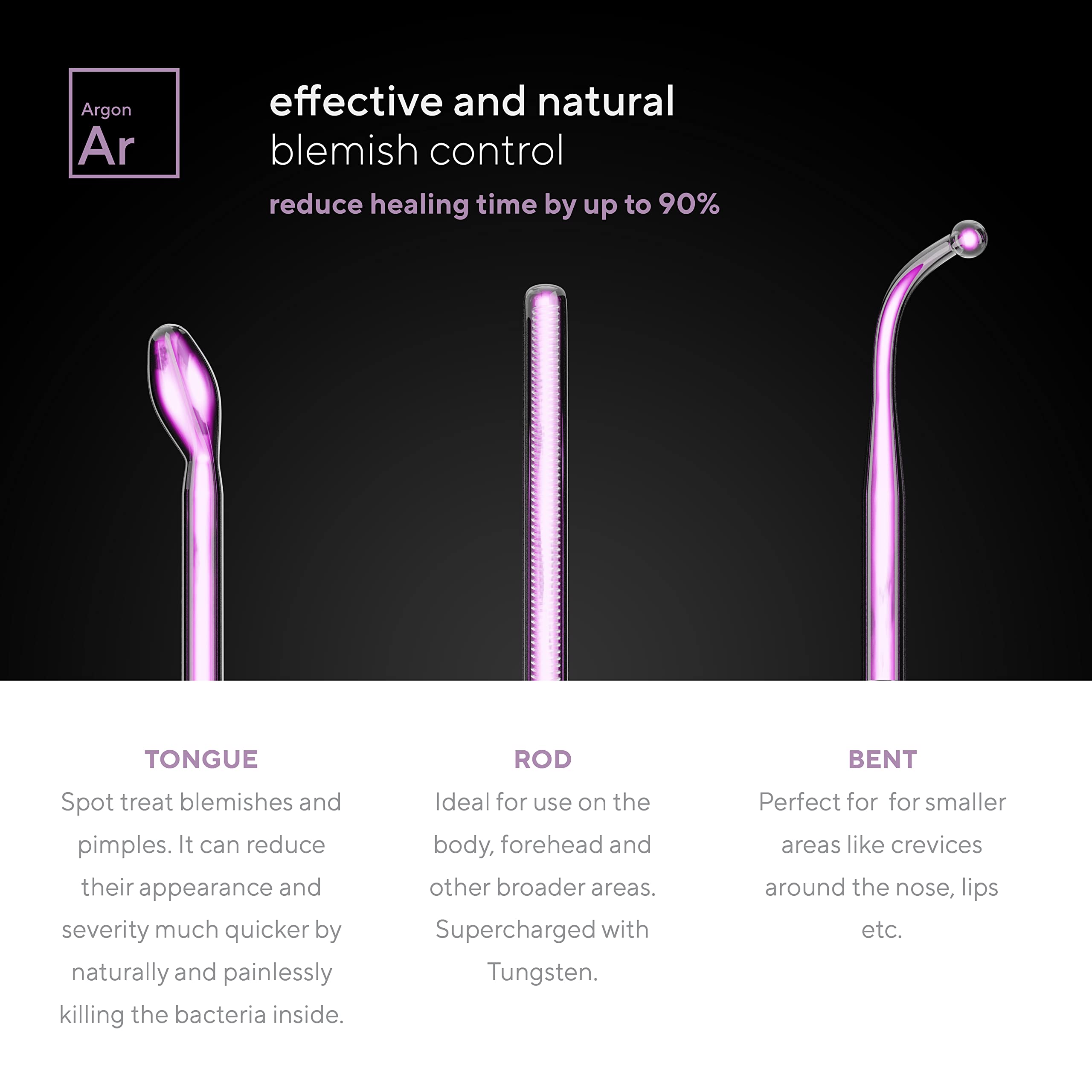 NuDerma Professional Skin Therapy Wand - Portable High Frequency Skin Therapy Machine (7545776668910)